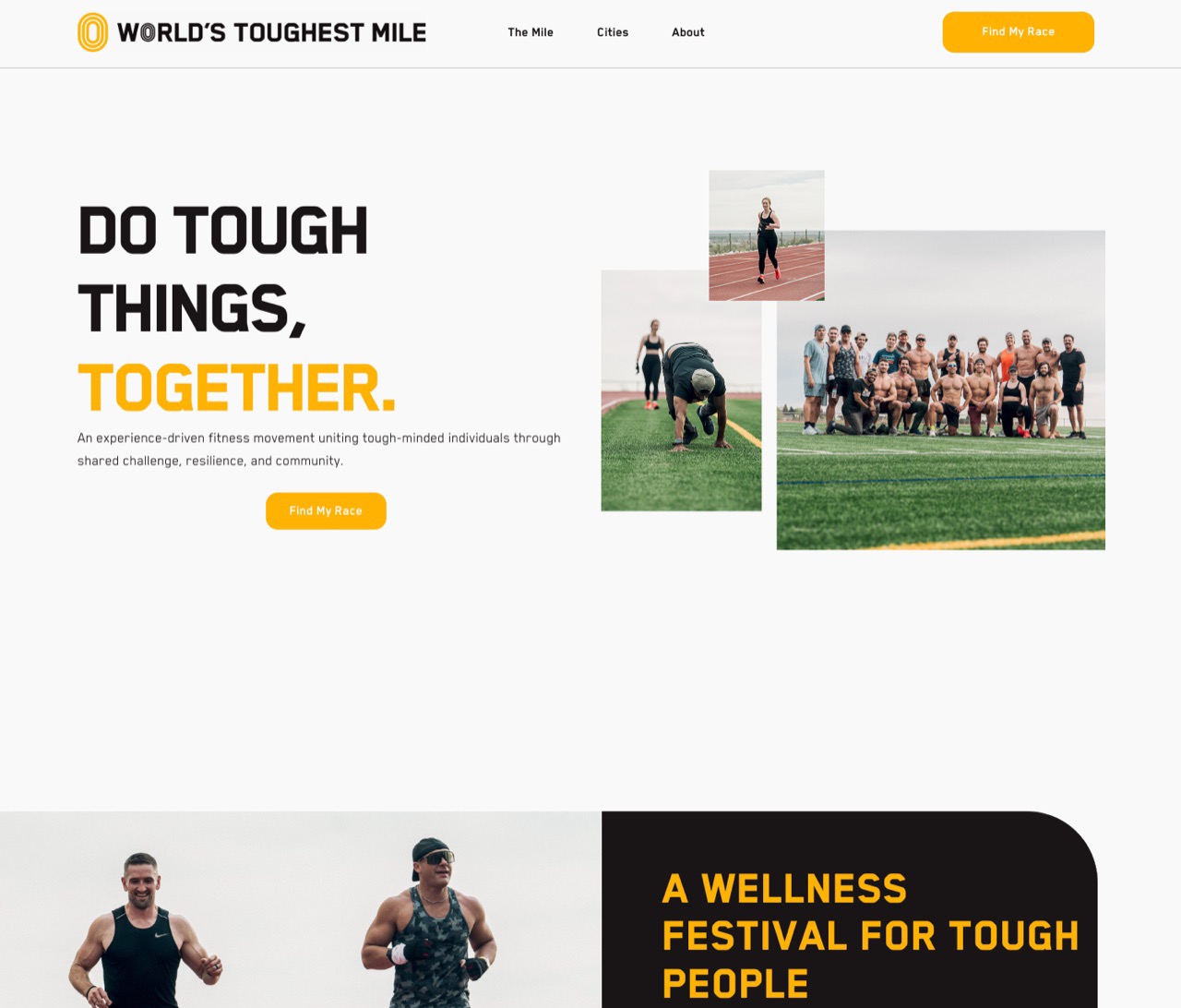 World's Toughest Mile WordPress site preview